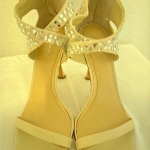 Vince Camuto Cream Embellished Heels